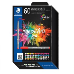 STAEDTLER® Pigment Arts Brush Pens, Assorted Colors, Set of 60