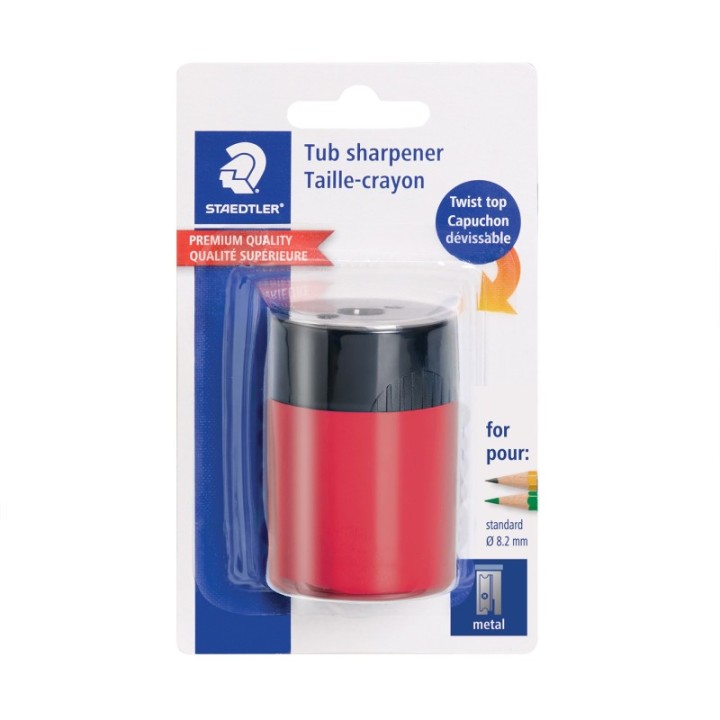 STAEDTLER® Personal Pencil Sharpener, Single-Size, Screw-top Lid