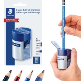 STAEDTLER® Personal Pencil Sharpener, Dual-Size, Safety Lock Lid