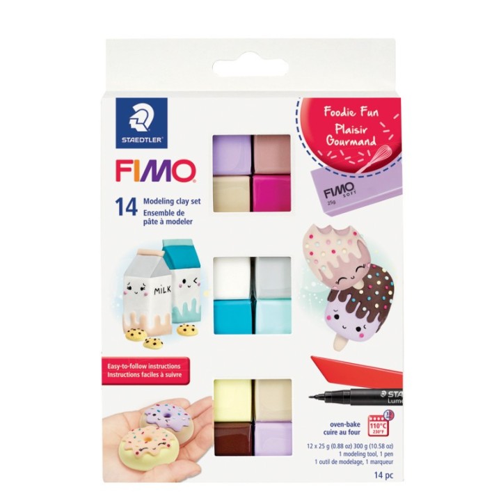 STAEDTLER® FIMO® Soft Modeling Clay, Foodie Fun, 0.88 oz, Set of 12