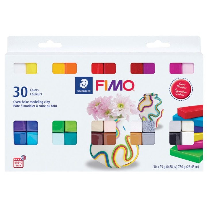 STAEDTLER® FIMO® Soft Modeling Clay, 0.88 oz, Assorted Colors, Set of 30