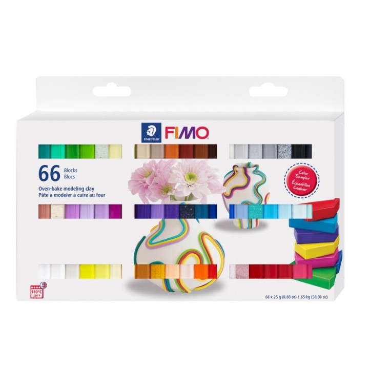 STAEDTLER® FIMO® Soft Modeling Clay, 0.88 oz, Assorted Colors, Set of 66