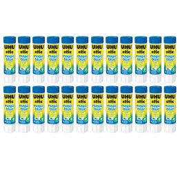 STAEDTLER® UHU Stic Magic Blue Glue Stick, Dries Clear, 8.2 g, Pack of 24