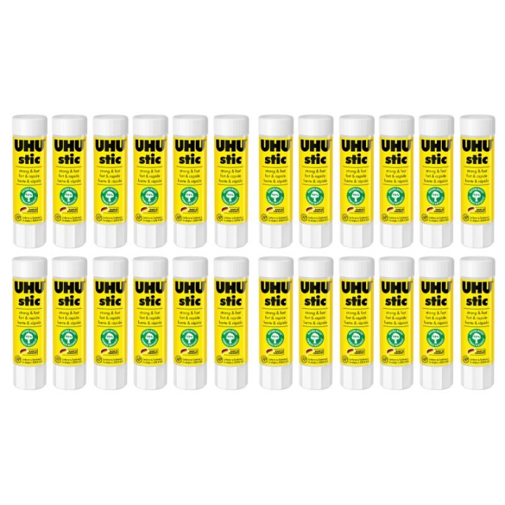 STAEDTLER® UHU Stic Permanent Glue Stick, Clear, 8.2 g, Pack of 24