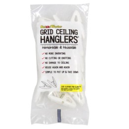 StikkiWorks Grid Ceiling Hanglers™ Clothes Pin Clamps™, Pack of 20