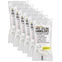 StikkiWorks Grid Ceiling Hanglers™ Clothes Pin Clamps™, 20 Per Pack, 6 Packs