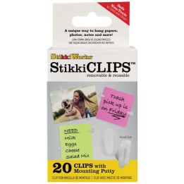 StikkiWorks Stikki Clips with Mounting Putty