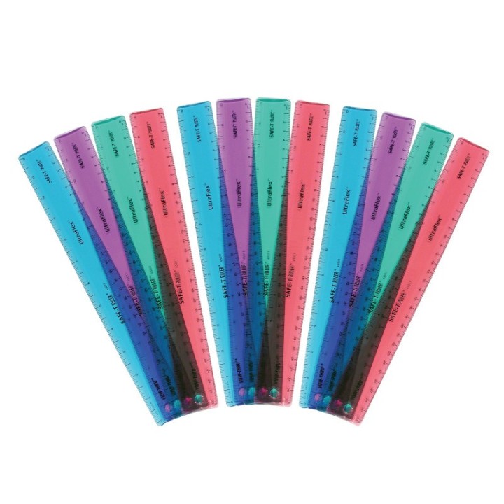 Learning Resources UltraFlex® SAFE-T® Ruler, Pack of 12