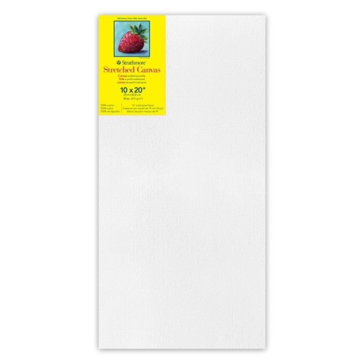 Strathmore 300 Series Traditional Stretched Canvas, 10x20 inch