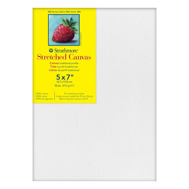 Strathmore 300 Series Traditional Stretched Canvas, 5x7 inch