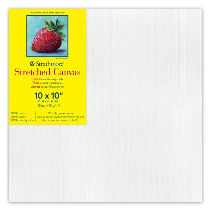 Strathmore 300 Series Traditional Stretched Canvas, 10x10 inch