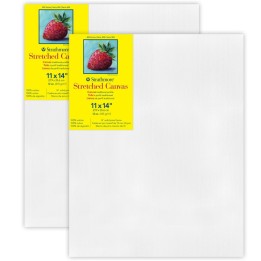 Strathmore 300 Series Traditional Stretched Canvas, 11x14 inch, Pack of 2