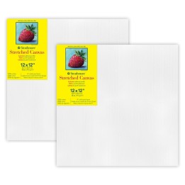 Strathmore 300 Series Traditional Stretched Canvas, 12x12 inch, Pack of 2