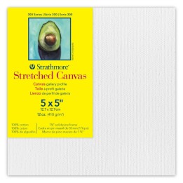 Strathmore 300 Series Gallery Stretched Canvas, 5x5 inch