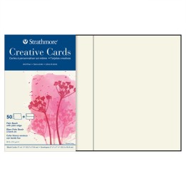 Strathmore Creative Cards & Envelopes, Palm Beach with Plain Edge, Full Size, 5x6.875 inch, Pack of 50