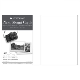 Strathmore Photo Mount Cards & Envelopes, Classic Embossed Border, Full Size, 5x6.875 inch, Pack of 50