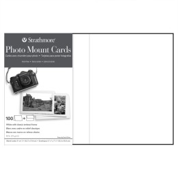 Strathmore Photo Mount Cards & Envelopes, Classic Embossed Border, Full Size, 5x6.875 inch, Pack of 100