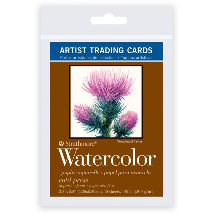 Strathmore 400 Series Artist Trading Cards Watercolor Paper Pack, 2.5x3.5 inch, 10 Sheets