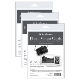 Strathmore Photo Mount Cards & Envelopes, Classic Embossed Border, Full Size, 5x6.875 inch, 6 Per Pack, 3 Packs