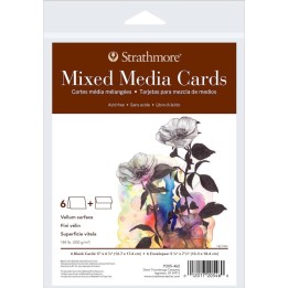 Strathmore 400 Series Mixed Media Cards & Envelopes, Full Size, 5x6.875 inch, 6 Pack