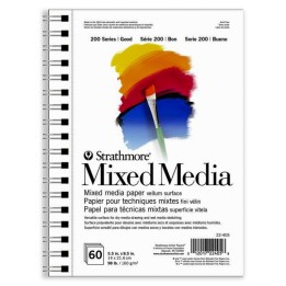 Strathmore 200 Series Mixed Media Pad, 60 Sheet, 5.5x8.5 inch, 1 Count
