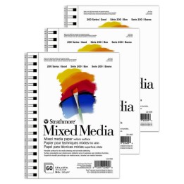 Strathmore 200 Series Mixed Media Pad, 60 Sheet, 5.5x8.5 inch, Pack of 3