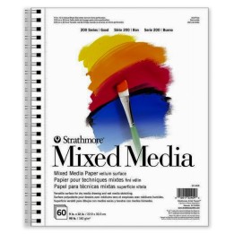 Strathmore 200 Series Mixed Media Pad, 60 Sheet, 9x12 inch, 1 Count