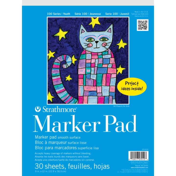 Strathmore 100 Series Marker Pad, 30 Sheet, 9x12 inch, 1 Count