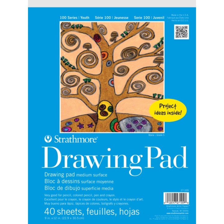 Strathmore 100 Series Drawing Pad, 40 Sheet, 9x12 inch, 1 Count