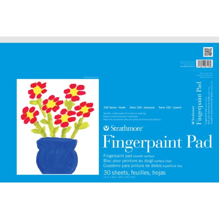 Strathmore 100 Series Fingerpaint Pad, 30 Sheet, 12x18 inch, 1 Count
