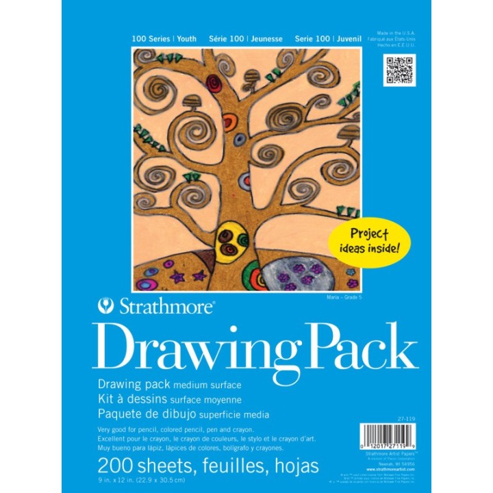 Strathmore 100 Series Drawing Bulk Sheet, 9x12 inch, 200 Sheets