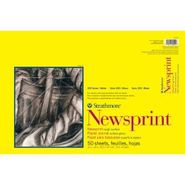 Strathmore 300 Series Newsprint Pad, Tape Binding, 50 Sheet, 12x18 inch, 1 Count
