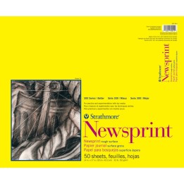Strathmore 300 Series Newsprint Pad, Tape Binding, 50 Sheet, 14x17 inch, 1 Count