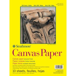 Strathmore 300 Series Canvas Paper Pad, Glue Binding, 10 Sheet, 9x12 inch, 1 Count