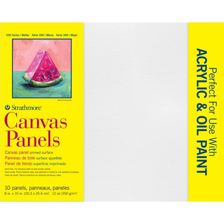 Strathmore 300 Series Canvas Panels, 10 Pack, 8x10 inch, 1 Count