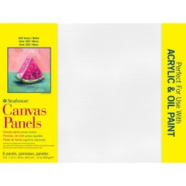 Strathmore 300 Series Canvas Panels, 8 Pack, 9x12 inch, 1 Count
