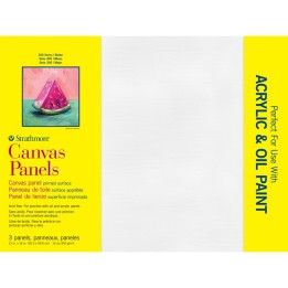 Strathmore 300 Series Canvas Panels, 3 Pack, 12x16 inch, 1 Count
