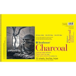 Strathmore 300 Series Charcoal Pad, Top Wire Binding, 32 Sheet, 11x17 inch, 1 Count