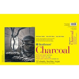 Strathmore 300 Series Charcoal Pad, Glue Binding, 32 Sheet, 11x17 inch, 1 Count