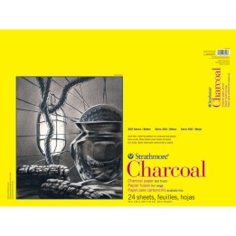 Strathmore 300 Series Charcoal Pad, Glue Binding, 24 Sheet, 18x24 inch, 1 Count