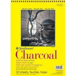 Strathmore 300 Series Charcoal Pad, Top Wire Binding, 32 Sheet, 9x12 inch, 1 Count