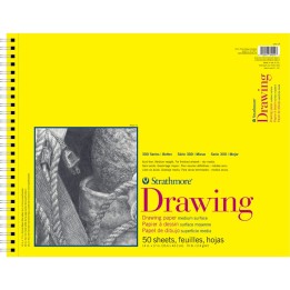 Strathmore 300 Series Drawing Pad, Top Wire Binding, 50 Sheet, 14x17 inch, 1 Count