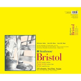 Strathmore 300 Series Bristol Pad, Smooth Finish, Tape Binding, 20 Sheet, 14x17 inch, 1 Count