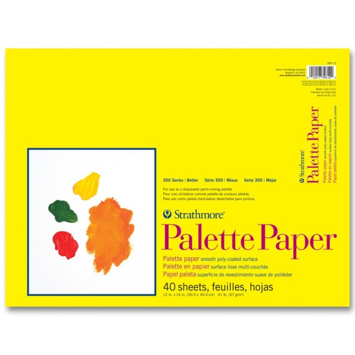 Strathmore 300 Series Palette Paper Pad, Tape Binding, 40 Sheet, 12x16 inch, 1 Count