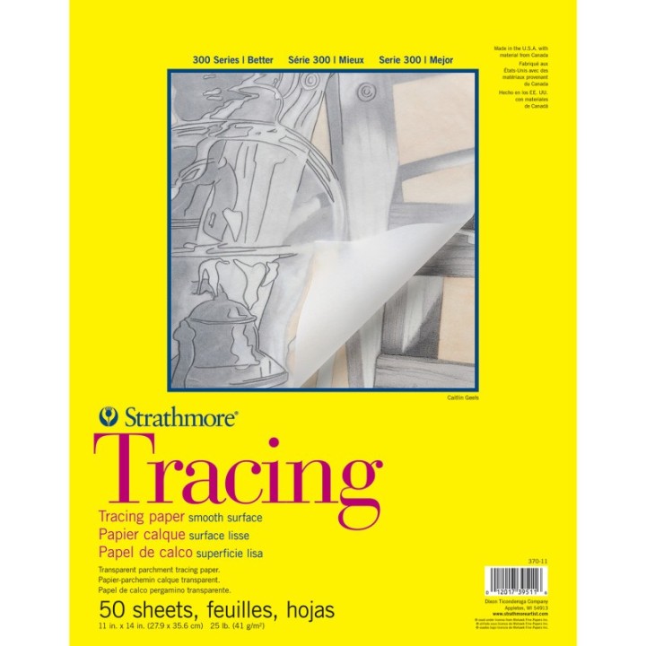 Strathmore Strathmore 300 Series Tracing Paper Pad, Tape Binding, 50 Sheet, 11x14 inch, 1 Count
