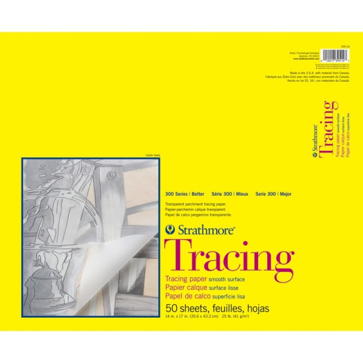 Strathmore 300 Series Tracing Pad, Tape Binding, 50 Sheet, 14x17 inch, 1 Count