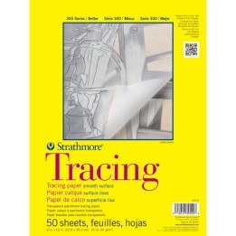 Strathmore 300 Series Tracing Pad, Tape Binding, 50 Sheet, 9x12 inch, 1 Count