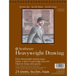 Strathmore 400 Series Drawing Paper Pad, Top Wire Binding, 24 Sheet, 8x10 inch, 1 Count