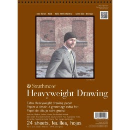 Strathmore 400 Series Drawing Paper Pad, Heavyweight, Top Wire Binding, 24 Sheet, 9x12 inch, 1 Count