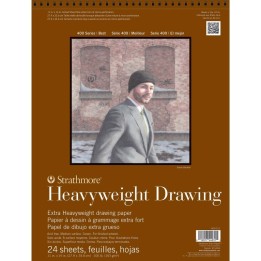 Strathmore 400 Series Drawing Paper Pad, Heavyweight, Top Wire Binding, 24 Sheet, 11x14 inch, 1 Count
